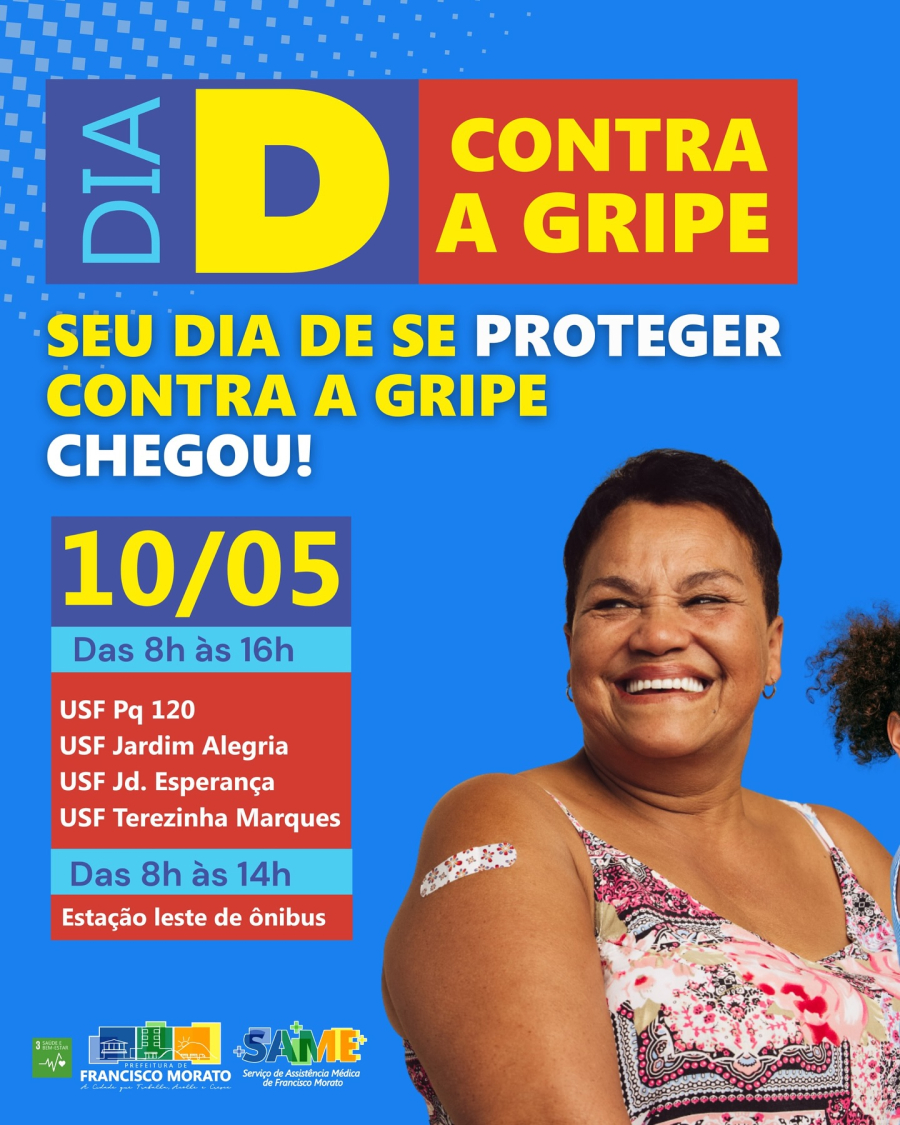 O Dia D contra a gripe está chegando! 💉🛡️