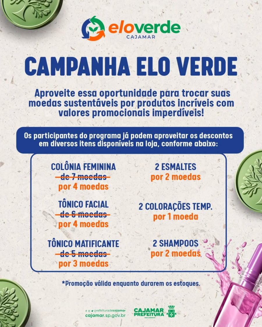 PROGRAMA ELO VERDE LANÇA PROMOÇÃO COM DESCONTOS EXCLUSIVOS EM PRODUTOS