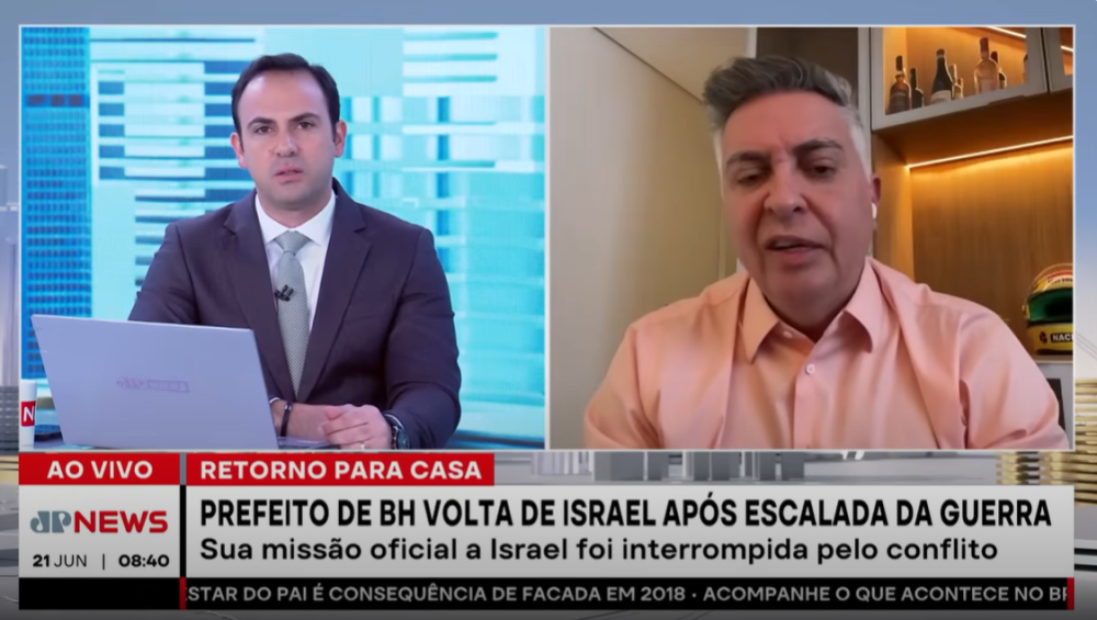 Prefeito de BH volta de Israel, relata medo e critica Itamaraty: ‘Não imaginam o que é estar dentro da guerra’