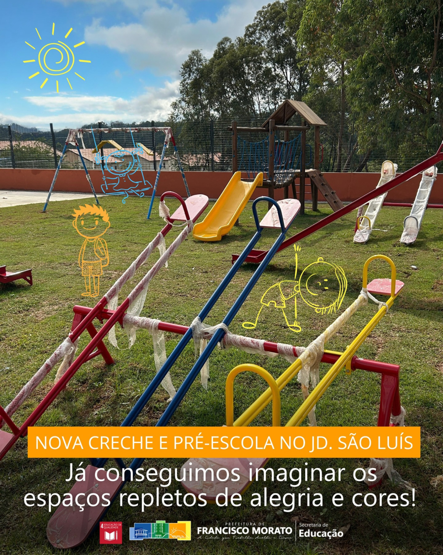 A nova creche e pré-escola no Jd. São Luís está nos retoques finais
