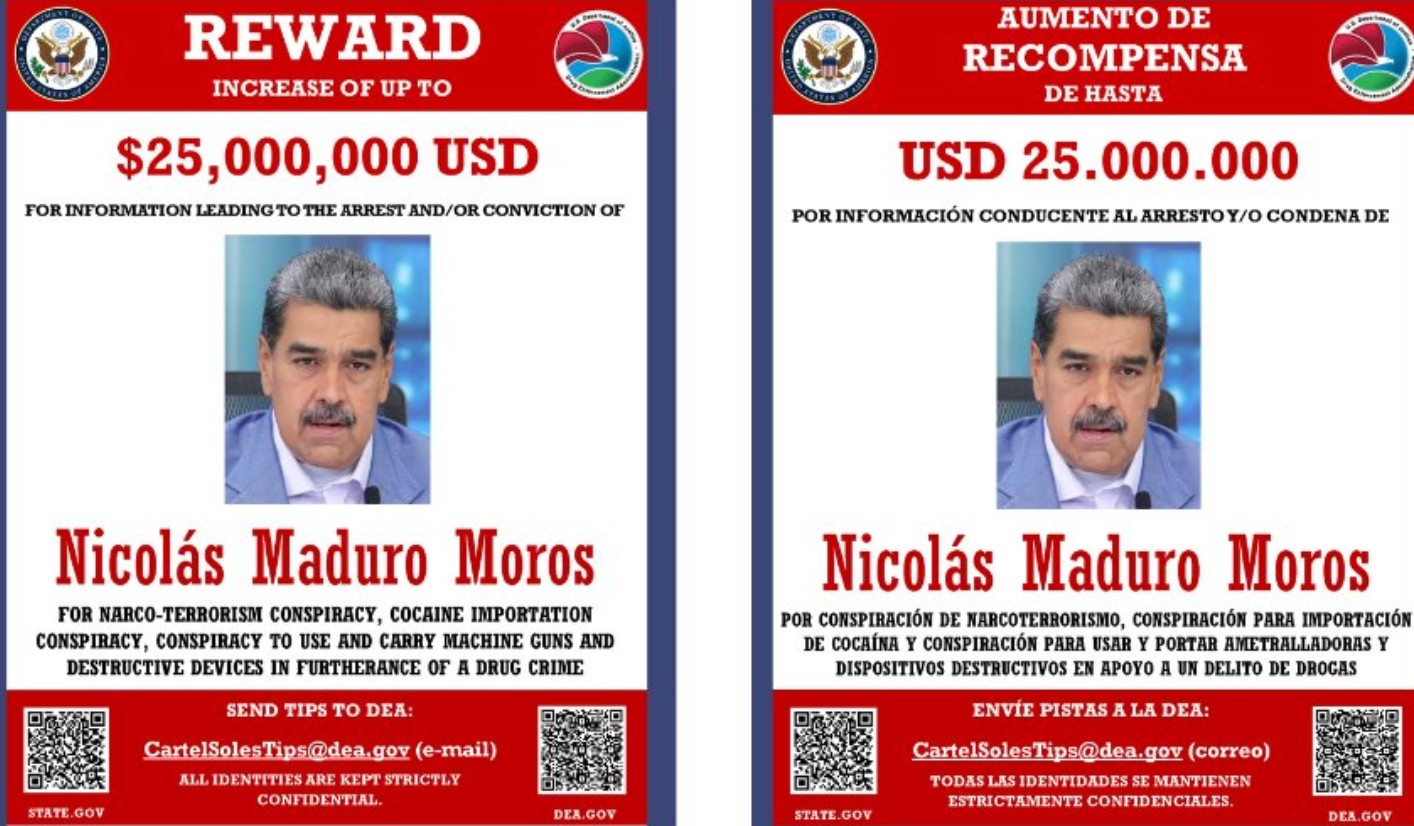 Recompensa de US$ 25 milhões, chefe de cartel e narcoterrorismo: entenda acusações contra Maduro e por que os EUA querem prendê-lo