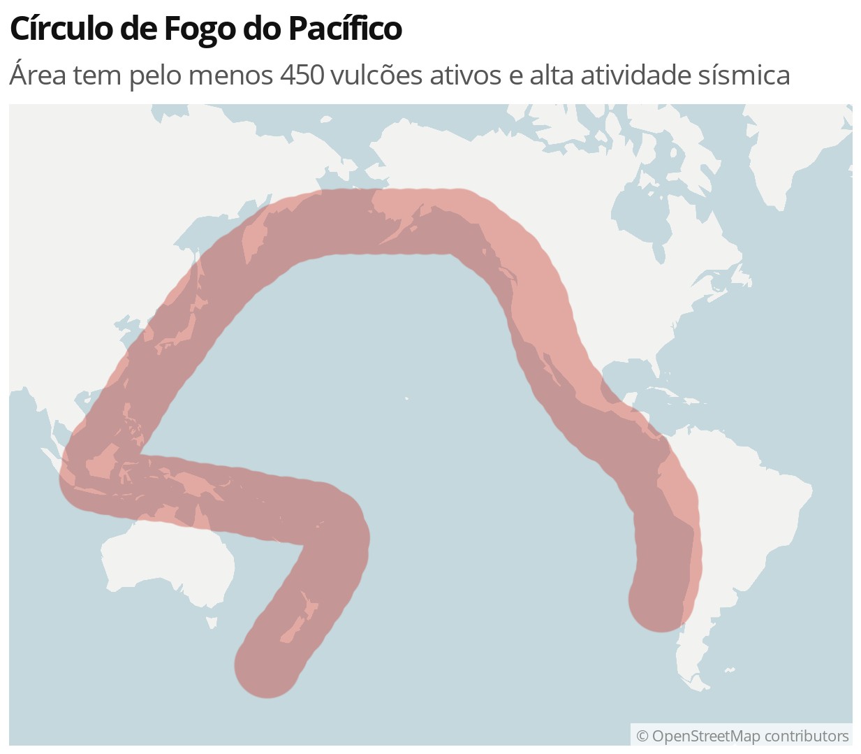 O que é o Círculo de Fogo do Pacífico e qual a relação dele com o terremoto que formou tsunami na Rússia, Japão e EUA